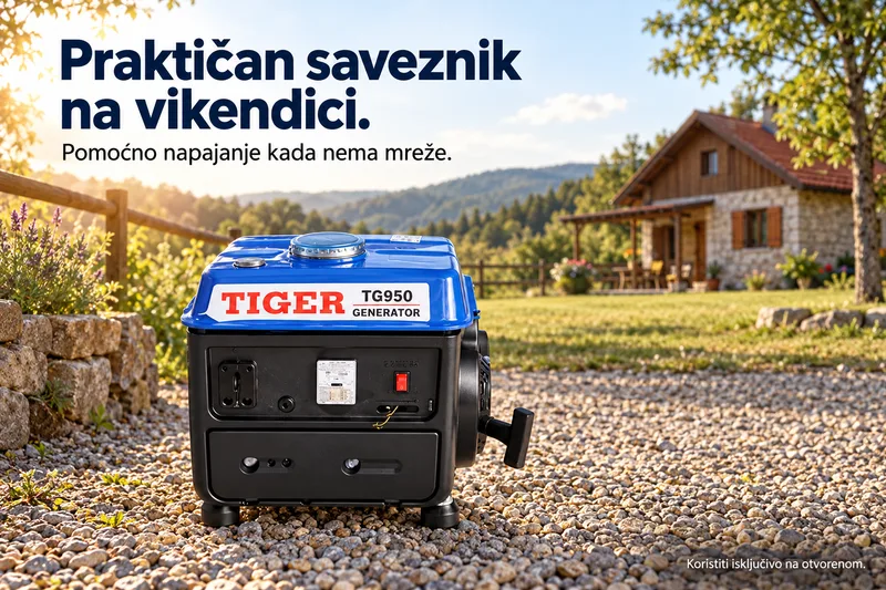 TIGER TG-950 na otvorenom, udaljen od vikendice.