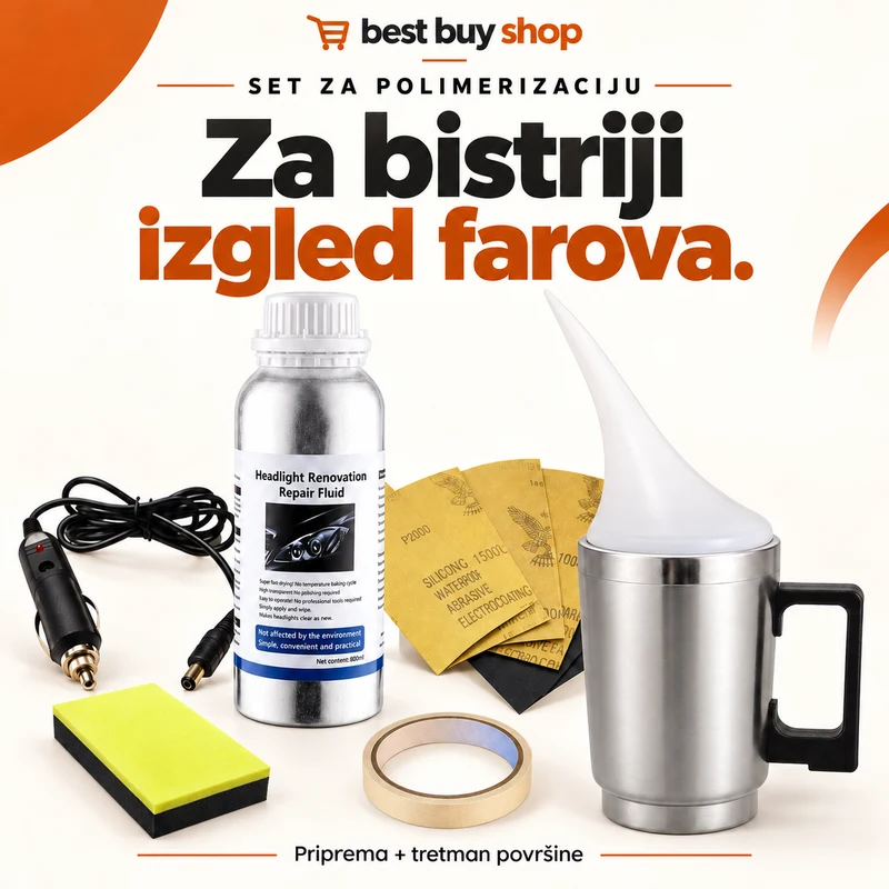 Best Buy set za polimerizaciju farova s priborom.