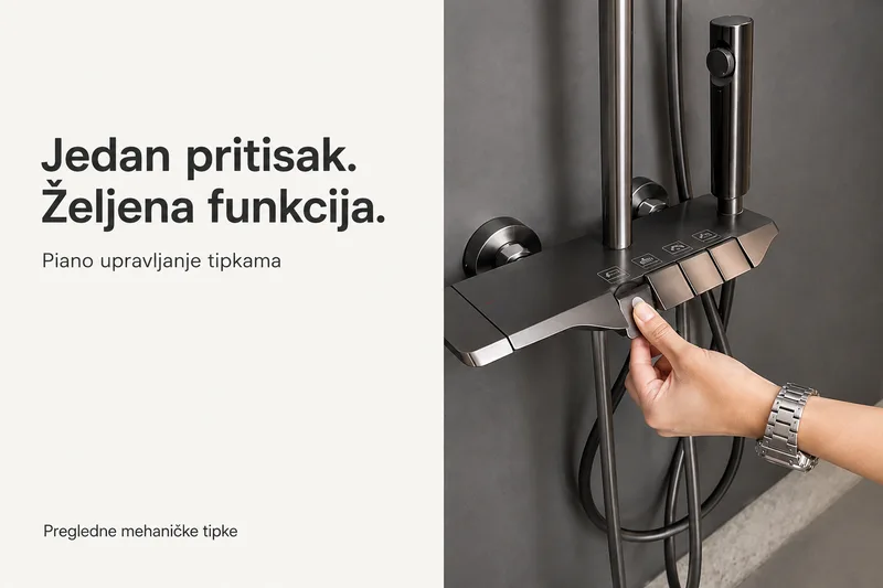 Piano: jedan pritisak za izbor funkcije.