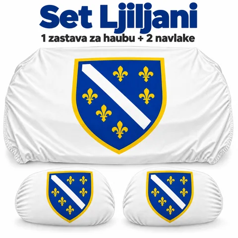 Set Ljiljani — 1 hauba + 2 navlake za retrovizore