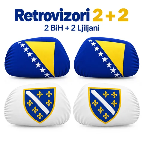 Retrovizori 2 + 2 — 2 navlake BiH + 2 navlake Ljiljani